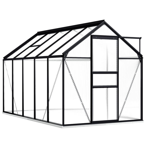 Greenhouses Greenhouse With Base Frame Anthracite Aluminium 5.89 M