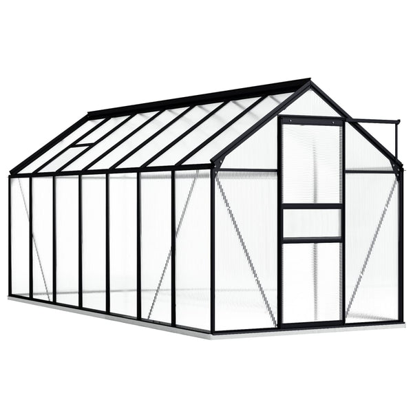 Greenhouse With Base Frame Anthracite Aluminium 8.17 M