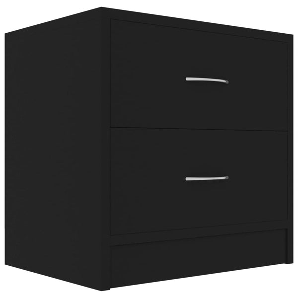 Bedside Tables Bedside Cabinets 2 Pcs Black 40X30x40 Cm Engineered Wood