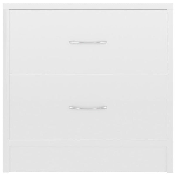 Bedside Cabinets 2 Pcs High Gloss White 40X30x40 Cm Engineered Wood