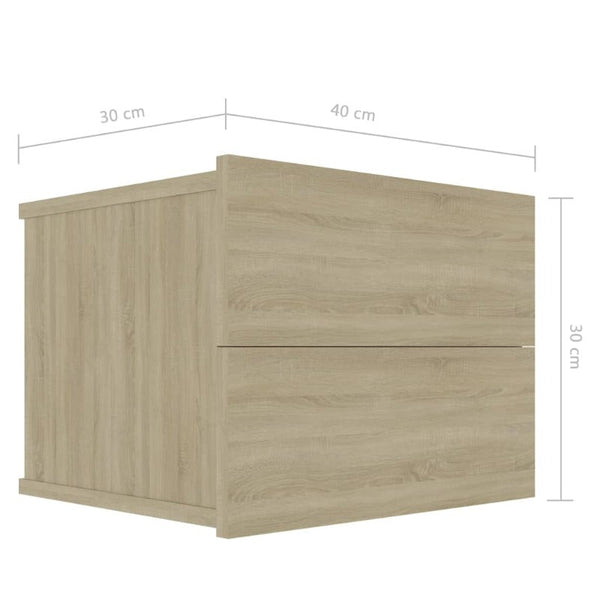 Bedside Tables Bedside Cabinet Sonoma Oak 40X30x30 Cm Engineered Wood