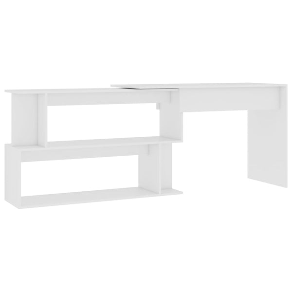 Home Office Desks Corner Desk White 200X50x76 Cm Engineered Wood