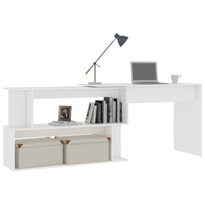 Home Office Desks Corner Desk White 200X50x76 Cm Engineered Wood