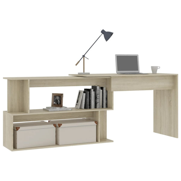 Home Office Desks Corner Desk Sonoma Oak 200X50x76 Cm Engineered Wood