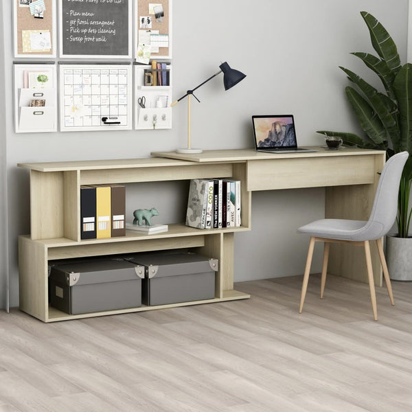 Home Office Desks Corner Desk Sonoma Oak 200X50x76 Cm Engineered Wood