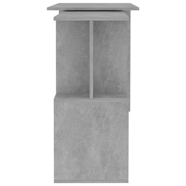 Home Office Desks Corner Desk Concrete Grey 200X50x76 Cm Engineered Wood