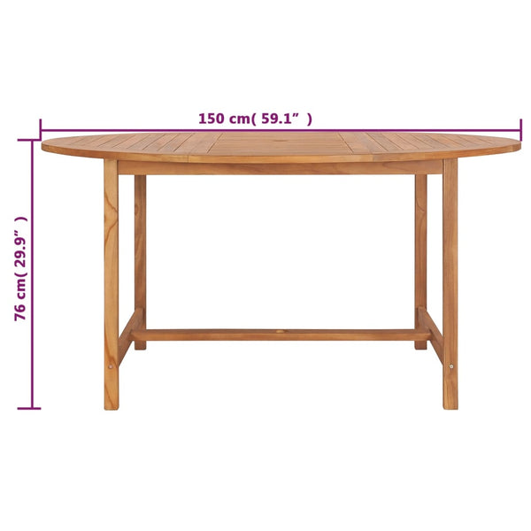 Patio & Garden Tables Garden Table 150X76 Cm Solid Teak Wood