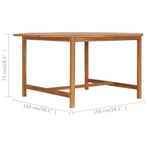 Patio & Garden Tables Garden Table 150X150x75 Cm Solid Teak Wood