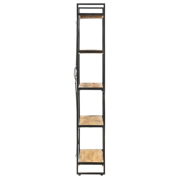 Bookshelves 5 Tier Bookcase 140X30x180 Cm Solid Mango Wood