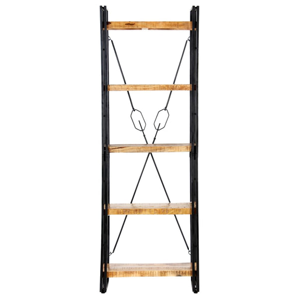 Bookshelves 5 Tier Bookcase 60X30x180 Cm Solid Mango Wood