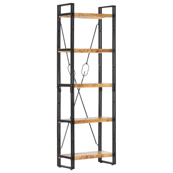 Bookshelves 5 Tier Bookcase 60X30x180 Cm Solid Mango Wood