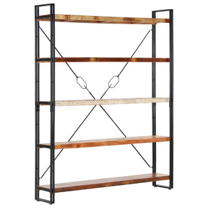 Bookshelves 5 Tier Bookcase 140X30x180 Cm Solid Reclaimed Wood