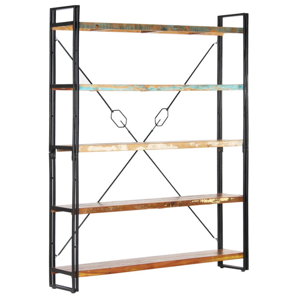 Bookshelves 5 Tier Bookcase 140X30x180 Cm Solid Reclaimed Wood