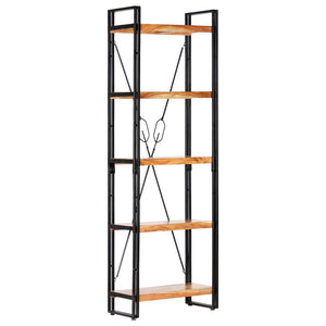 Bookshelves 5 Tier Bookcase 60X30x180 Cm Solid Acacia Wood