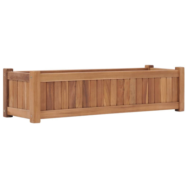 Raised Garden Beds Raised Bed 100X30x25 Cm Solid Teak Wood