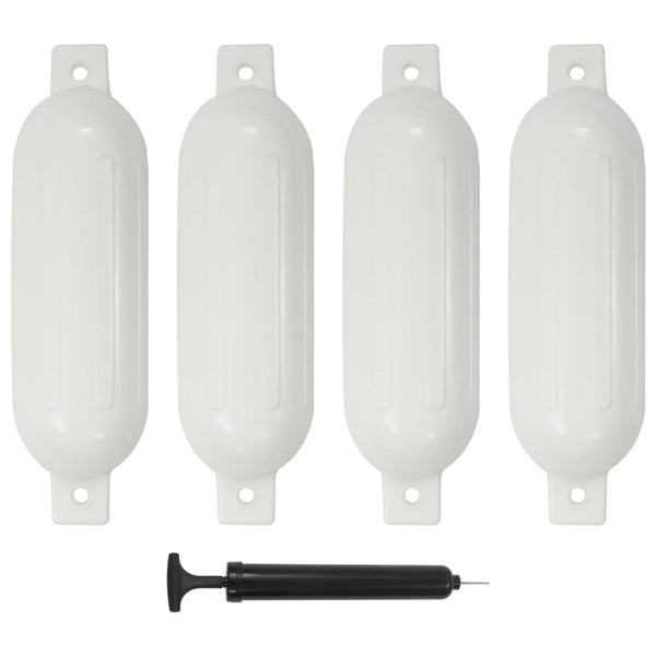 Boat Fender 4 Pcs White Pvc