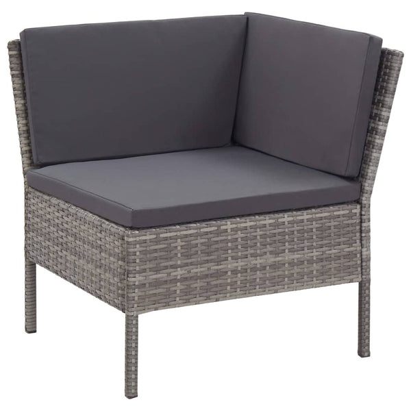 Patio Furniture Sets 6 Piece Garden Lounge Set With Cushions Poly Rattan Grey