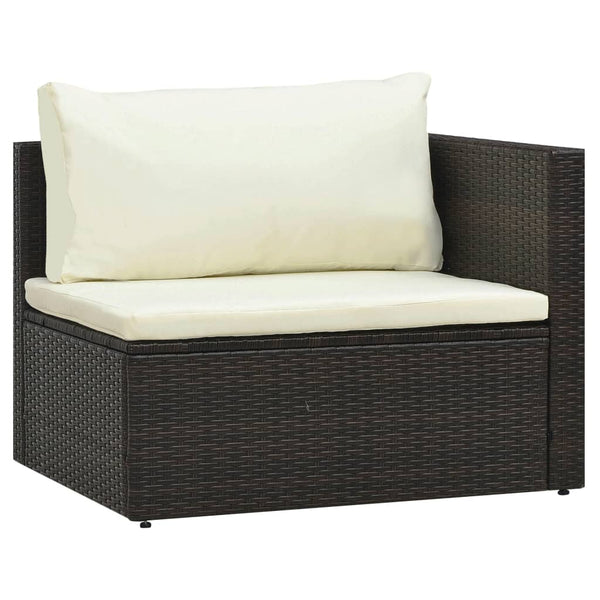 Patio Furniture Sets 5 Piece Garden Lounge Set With Cushions Poly Rattan Brown