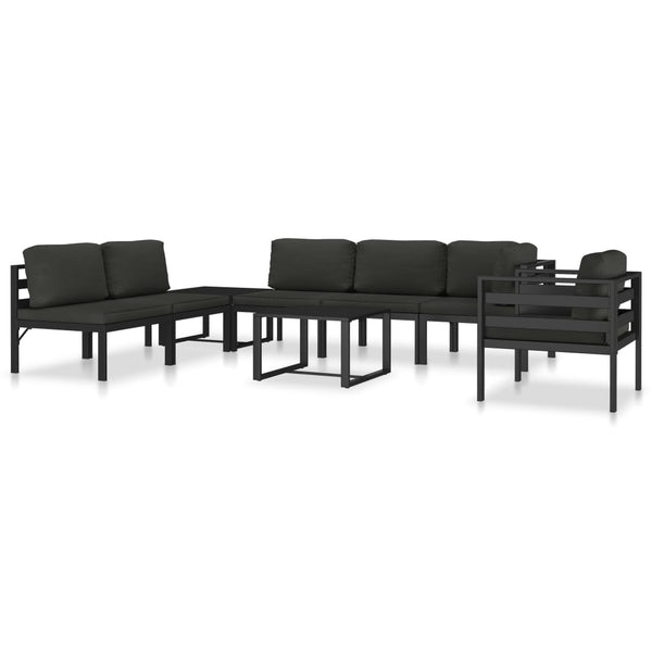 Sofas, Armchairs & Couches Single Sofa With Cushions Aluminium Anthracite