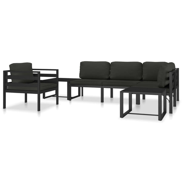 Sofas, Armchairs & Couches Single Sofa With Cushions Aluminium Anthracite