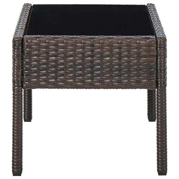 Patio & Garden Tables Garden Table Brown 75X40x37 Cm Poly Rattan