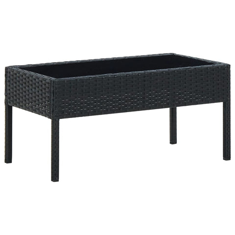 Patio & Garden Tables Garden Table Black 75X40x37 Cm Poly Rattan