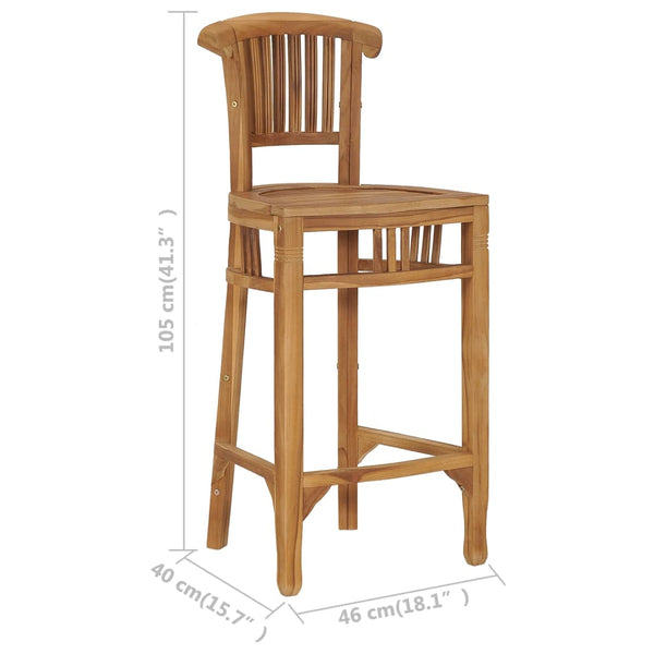 Benches Bar Stools Bar Stool Solid Teak Wood