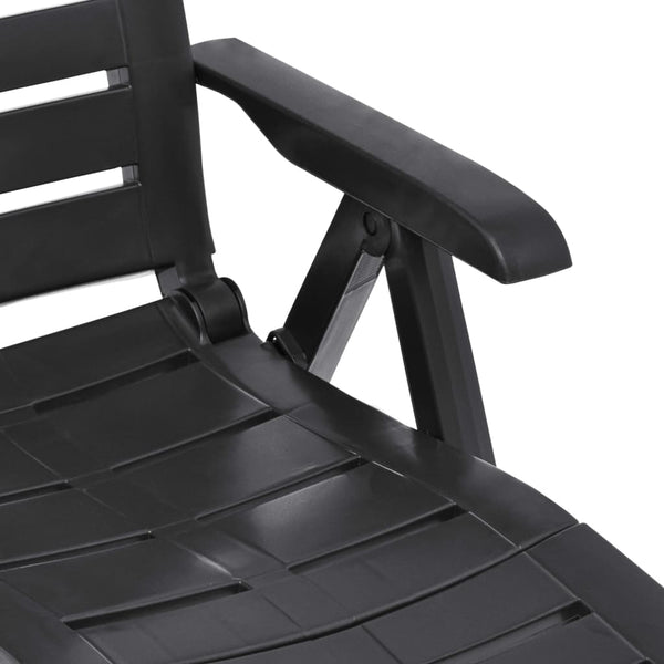 Folding Sun Lounger Plastic