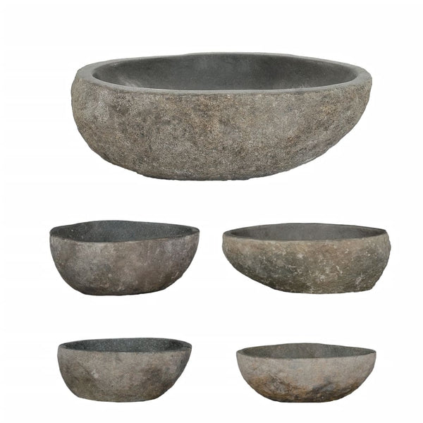 Bathroom Sinks Basin River Stone Oval 29 38 Cm