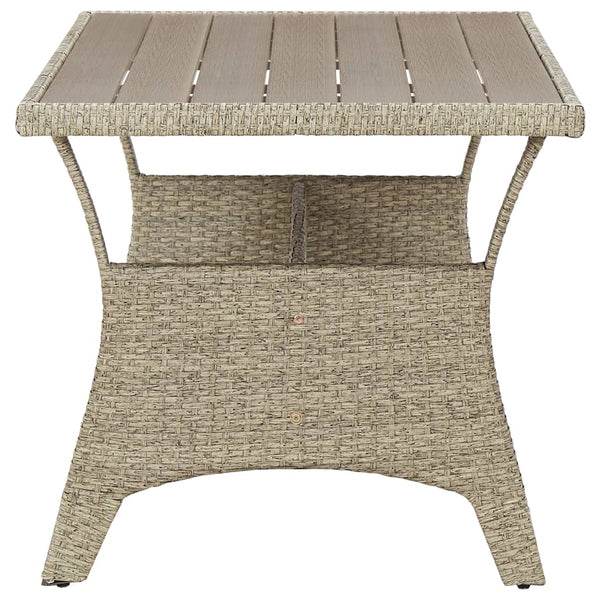 Patio & Garden Tables Garden Table Grey 130X70x66 Cm Poly Rattan