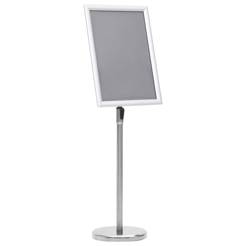 Restaurant Signs A3 Pedestal Poster Stand Silver Aluminium Alloy