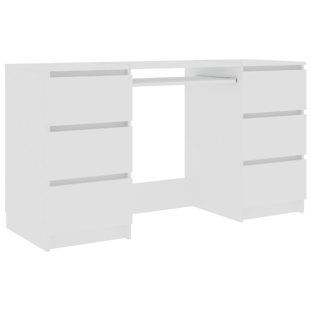 Home Office Desks Writing Desk White 140X50x77 Cm Engineered Wood