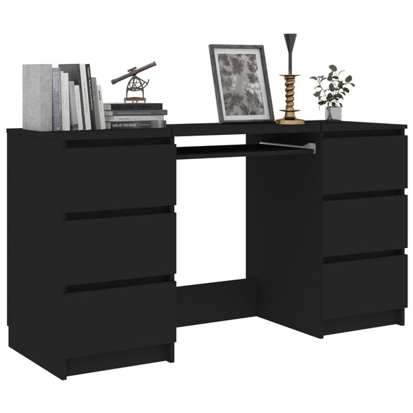 Home Office Desks Writing Desk Black 140X50x77 Cm Engineered Wood