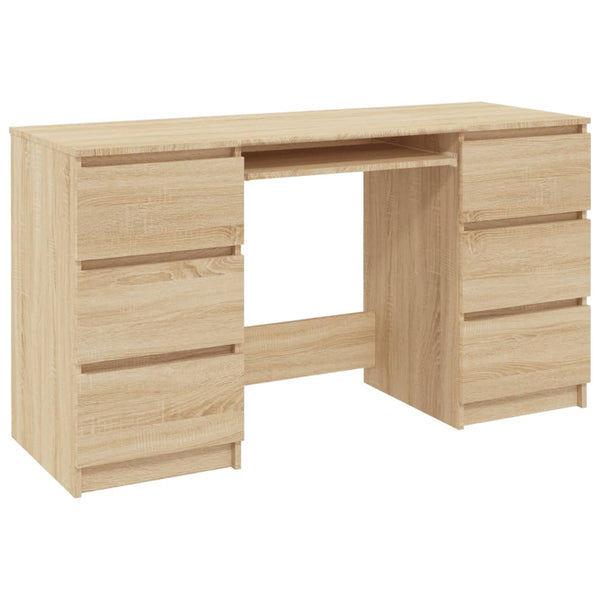 Home Office Desks Writing Desk Sonoma Oak 140X50x77 Cm Engineered Wood