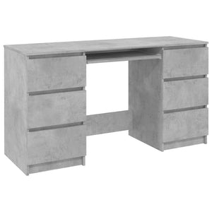 Home Office Desks Writing Desk Concrete Grey 140X50x77 Cm Engineered Wood