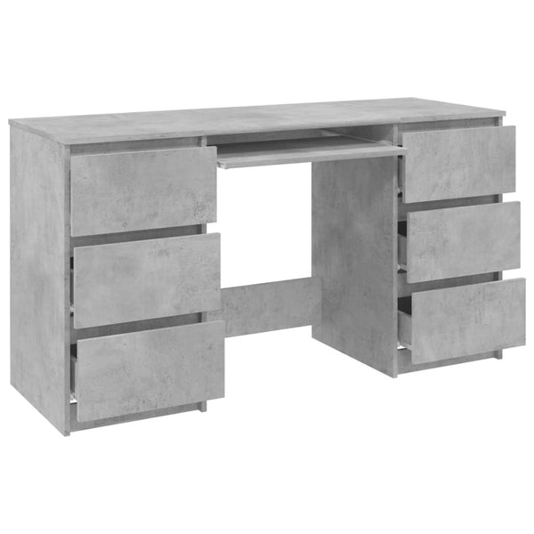 Home Office Desks Writing Desk Concrete Grey 140X50x77 Cm Engineered Wood