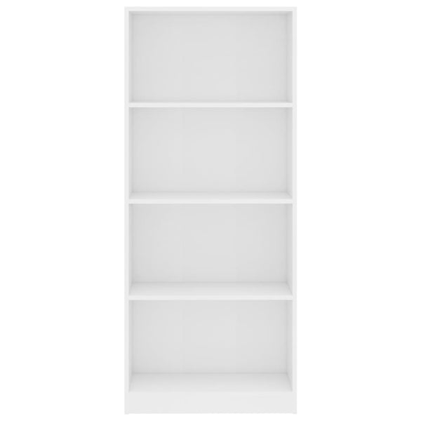 Bookshelves 4 Tier Book Cabinet White 60X24x142 Cm Engineered Wood