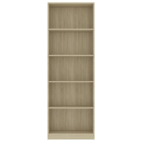 Bookshelves 5 Tier Book Cabinet Sonoma Oak 60X24x175 Cm Engineered Wood