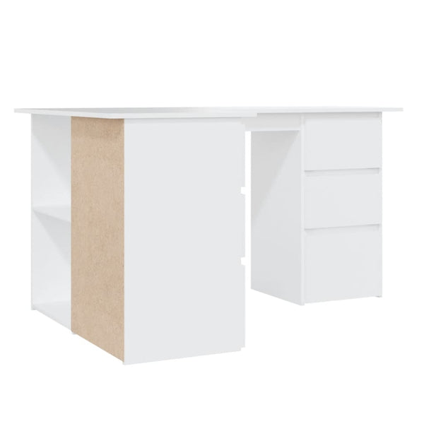 Home Office Desks Corner Desk White 145X100x76 Cm Engineered Wood