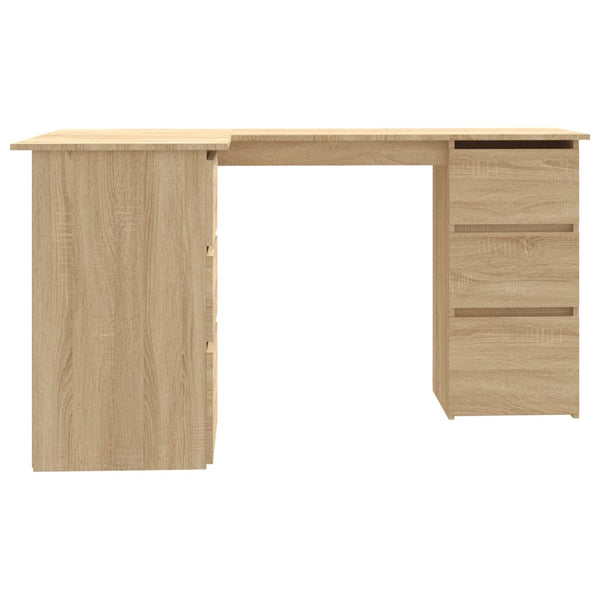 Home Office Desks Corner Desk Sonoma Oak 145X100x76 Cm Engineered Wood