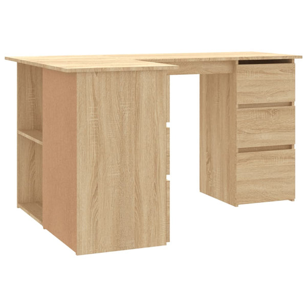 Home Office Desks Corner Desk Sonoma Oak 145X100x76 Cm Engineered Wood