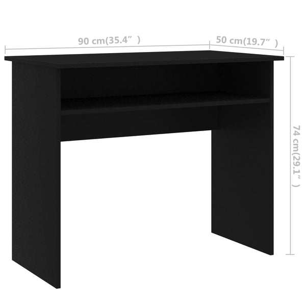 Home Office Desks Desk Black 90X50x74 Cm Engineered Wood