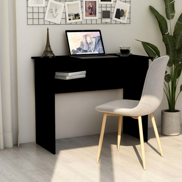 Home Office Desks Desk Black 90X50x74 Cm Engineered Wood