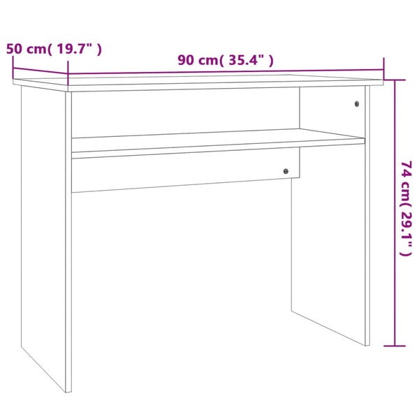 Home Office Desks Desk Concrete Grey 90X50x74 Cm Engineered Wood