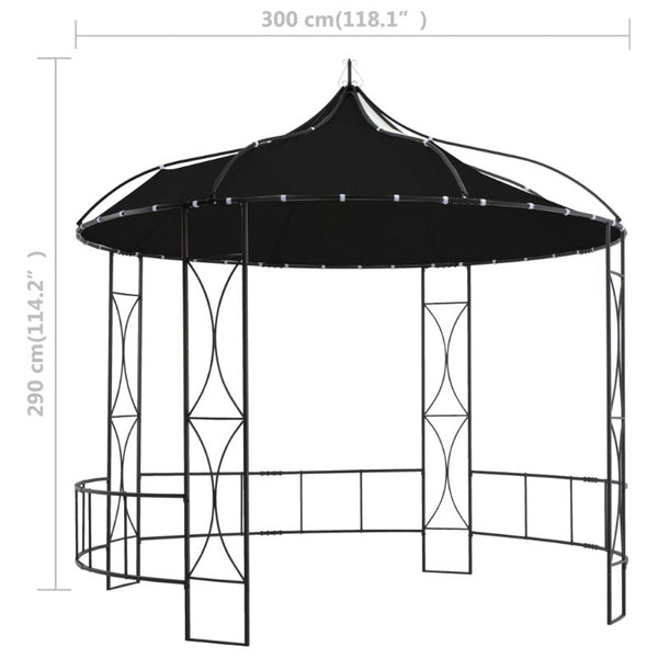 Gazebos & Pergolas Gazebo 300X290 Cm Anthracite Round