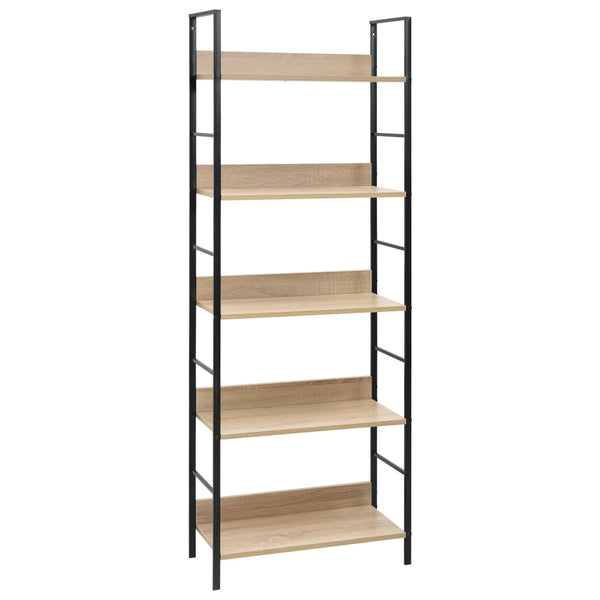 Bookshelves 5 Layer Book Shelf Oak 60X27.6X158.5 Cm Engineered Wood