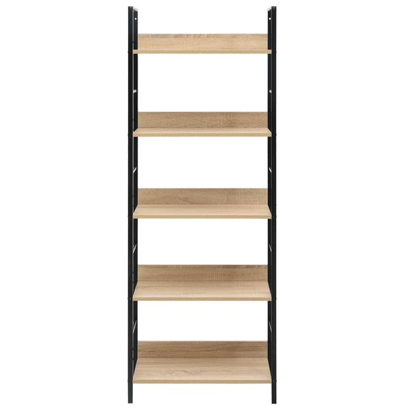 Bookshelves 5 Layer Book Shelf Oak 60X27.6X158.5 Cm Engineered Wood