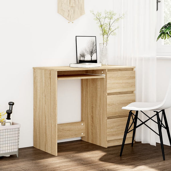 Home Office Desks Desk Sonoma Oak 90X45x76 Cm Engineered Wood