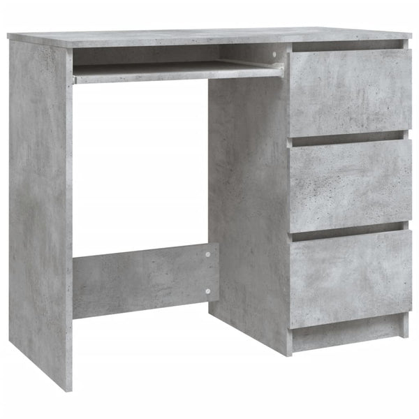 Home Office Desks Desk Concrete Grey 90X45x76 Cm Engineered Wood