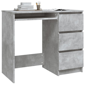 Home Office Desks Desk Concrete Grey 90X45x76 Cm Engineered Wood